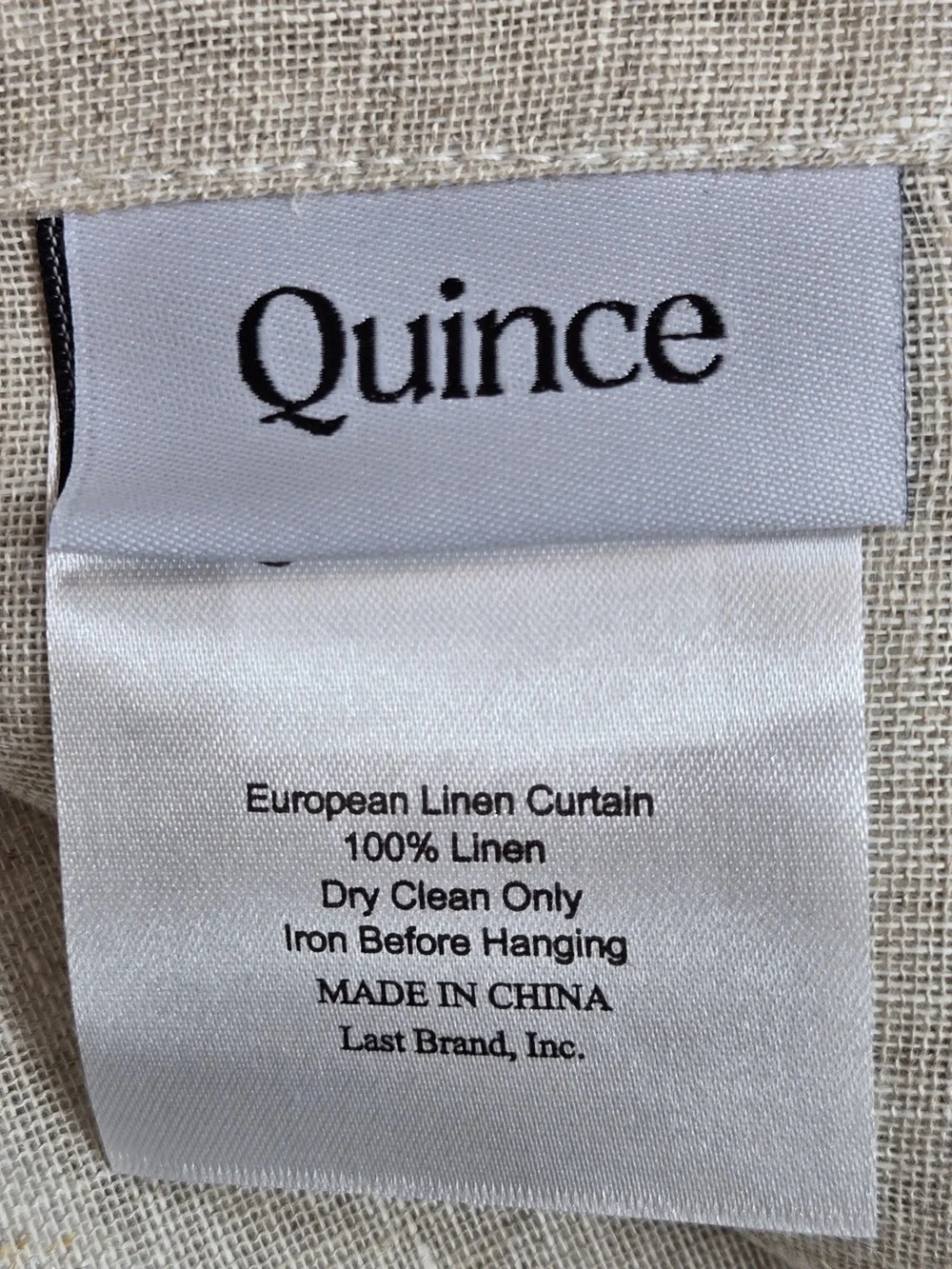 NWOT QUINCE Set Of 4 48x108 European Linen Sheer Curtains Flax 9959
